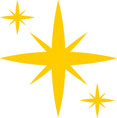 Star clip art design on plain white transparent isolated background for card, shirt, hoodie, sweatshirt, apparel, card, tag, mug, icon, poster or badge