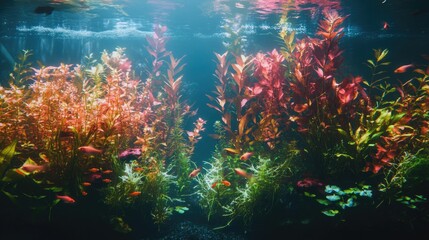 Vivid Aquarium Scene Showcasing Fish and Plant Life