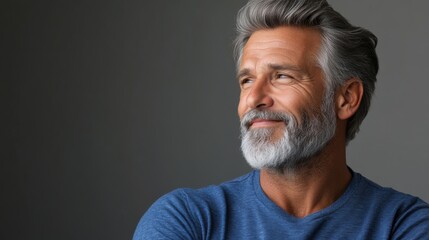 Silver Haired Man with a Confident Smile