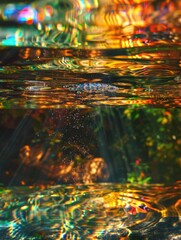 Obraz premium Submerged Fish in Reflective Water
