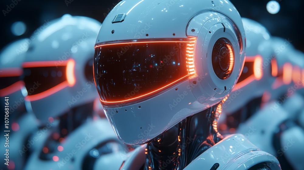 Poster innovative ai avatars showcase advanced technology for real-time interaction in a modern setting