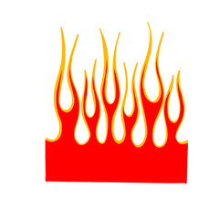 fire sign on a white background