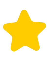 Star clip art design on plain white transparent isolated background for card, shirt, hoodie, sweatshirt, apparel, card, tag, mug, icon, poster or badge