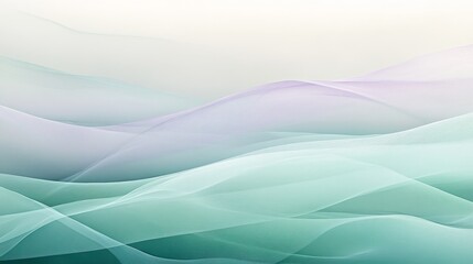 Fototapeta premium Tranquil lilac and mint abstract art evokes natures calm