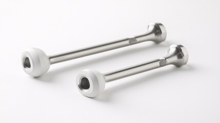 Precision Engineering: A Close-Up of Metallic Industrial Components