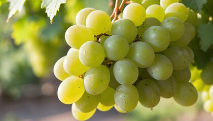 Green Grapes Bunch Close-Up