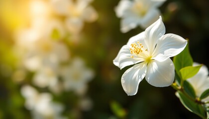 Jasmine Flower Close Up Shot