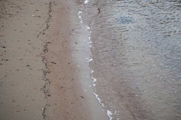 water on the beach