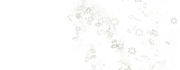 Stars - A gray whirlwind of golden snowflakes and stars. New