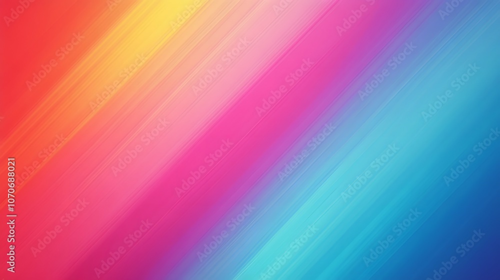 Aufkleber abstract diagonal gradient with blurred lines and colorful hues