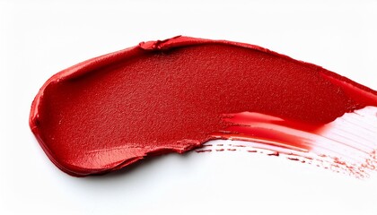 red makeup smear isolate on White background