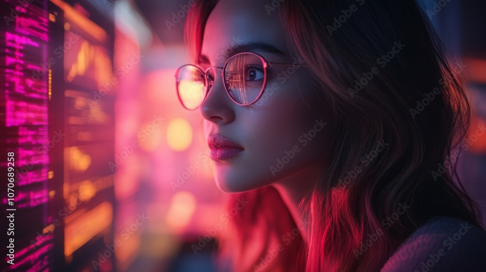 Poster holographic ai advisors assist users in optimizing their digital experiences and decision-making