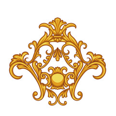 Arabesque with scrolls in Baroque style