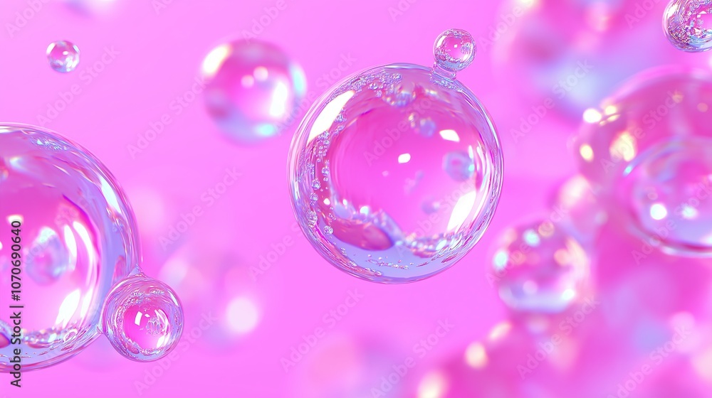 Poster abstract water droplets on gradient background