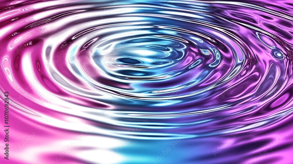 Poster circular ripples in gradient colors