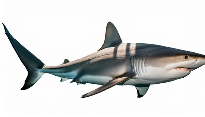 Obraz premium Shark side view full body isolate on White background PNG