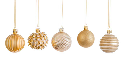 金色のクリスマスオーナメントをぶら下げ6個セット