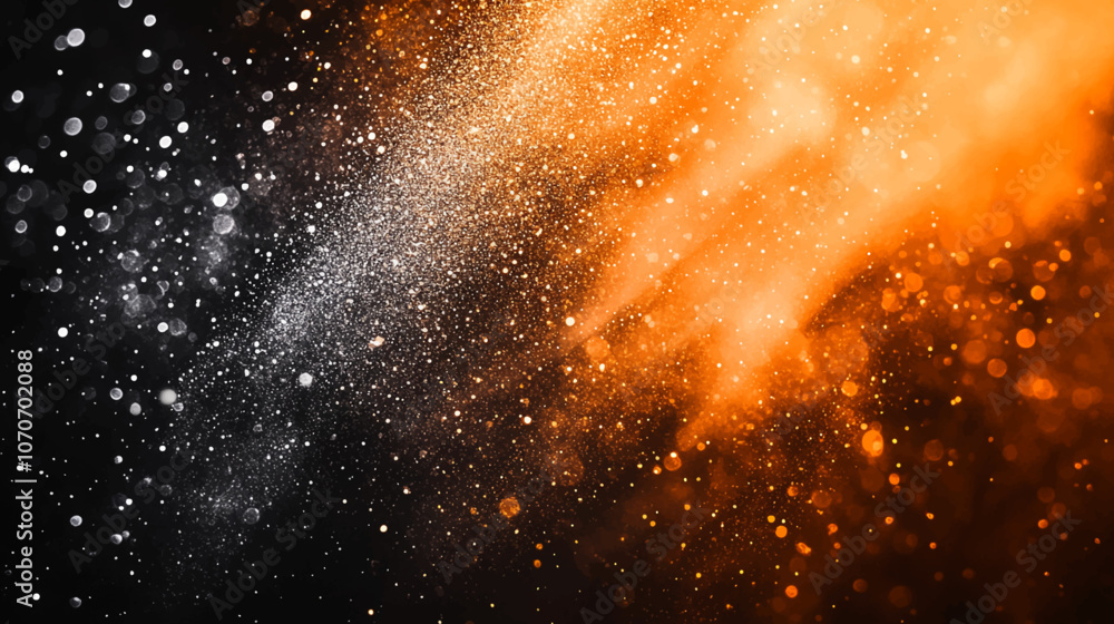 Poster orange, white and black empty space grainy. noise grungy texture color gradient rough abstract backg