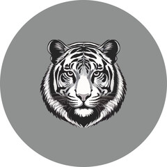 A fierce and vibrant tiger vector illustration.