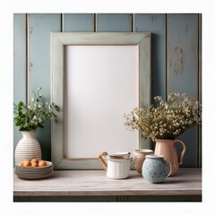 Fototapeta premium Shabby Chic Kitchen Frame Mockup