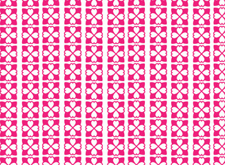 pink and white patterns with a pink background.