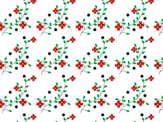 flowers and plants by the black dots