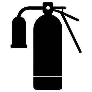 recommend clip art: Fire Extinguisher black Silhouette, set, icon, vector illustration on a white background