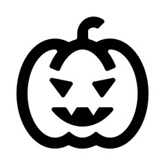 Jack-o-lantern Line Round Icon