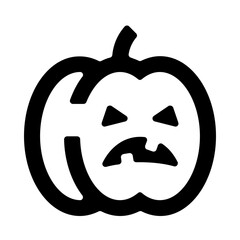 Jack-o-lantern Line Round Icon