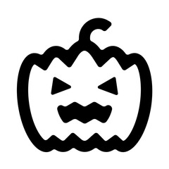 Jack-o-lantern Line Round Icon