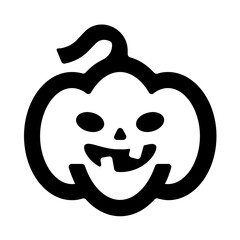 Jack-o-lantern Line Round Icon