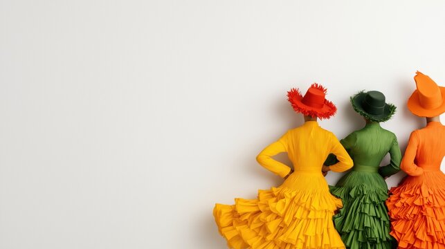 Traditional cuban dancers celebrating vibrant culture in colorful costumes