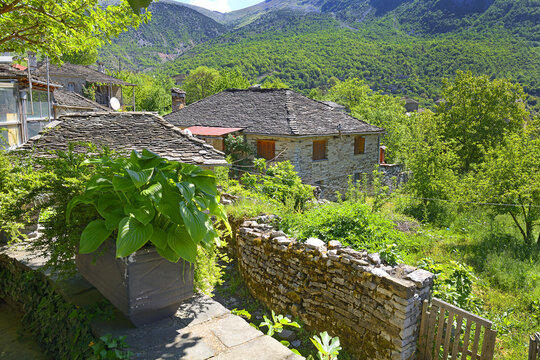 Village Papingo in the mountains of the Zagoria region in Greece,  Zagoria is UNESCO World Heritage Site