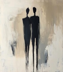 silhouette of a two persons