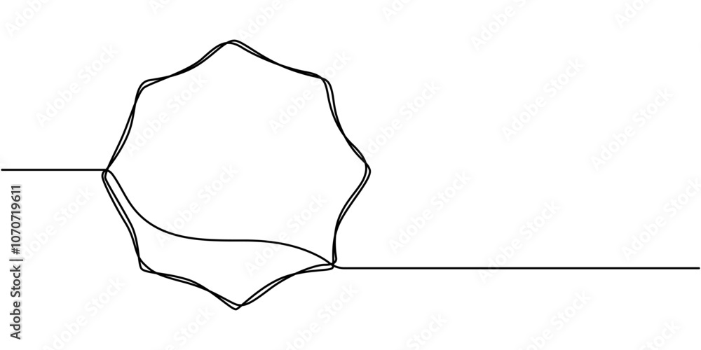 Poster continuous one line drawing frame, outline of a frame on a white background. vector illustration, sq