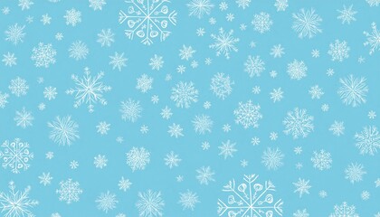 christmas background - minimalist blue winter snowflake wallpaper pattern