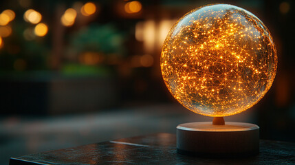 globe illuminated with radiant light lines symbolizing global connectivity, chaos, and interconnection. Abstract, futuristic, and symbolic of the digital world's vast network and unity