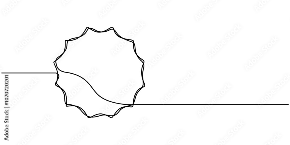 Poster continuous one line drawing frame, outline of a frame on a white background. vector illustration, sq