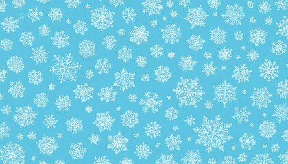 christmas background - minimalist blue winter snowflake wallpaper pattern