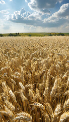 Wheat, illustrated wheat, harvesting wheat - cereal, wheat ready for harvest, harvesting wheat in summer 