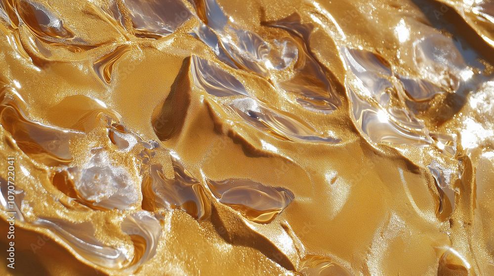 Poster Close-Up of Sand Patterns Created by Wind on Dunes