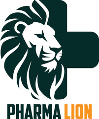 Creative Logo For PHARMA LION  Vector Illsutration