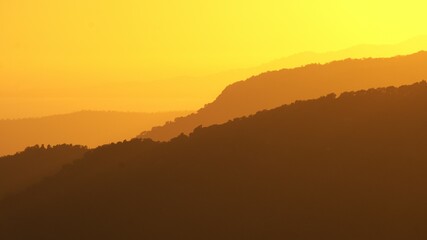 coucher de soleil, massif des Maures