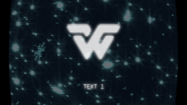 90s CRT Retro Computer Screen Logo Reveal 65 1:1 16:9 9:16