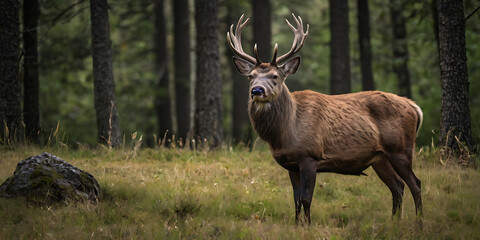 Fototapeta premium animals in national park, wildlife, created by Generative AI