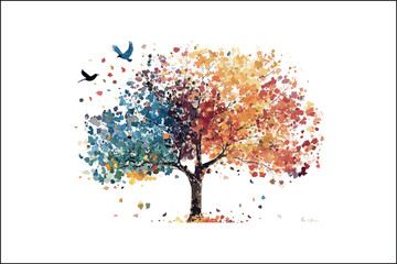 Elegant Floral Tree Illustration – Vibrant Colorful Tree Design with Floral Patterns

Vibrant Floral Tree Art – Colorful Tree Illustration on White Background for Home Decor

Colorful Floral Tree Desi