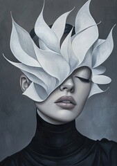 portrait of a woman with flower