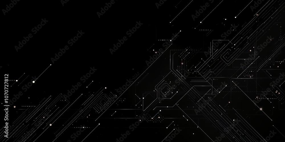 Poster abstract tech background with white lines