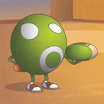cartoon balls playing painball
