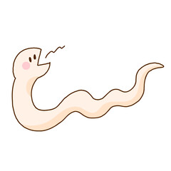 手描きのシンプルなヘビのイラスト